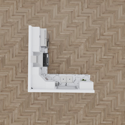 Snow White Inset Shaker - Size 10' x 10' - Complete Kitchen Cabinet Package $7172.06