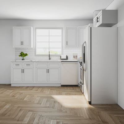 Snow White Inset Shaker - Size 10' x 10' - Complete Kitchen Cabinet Package $4,535.79