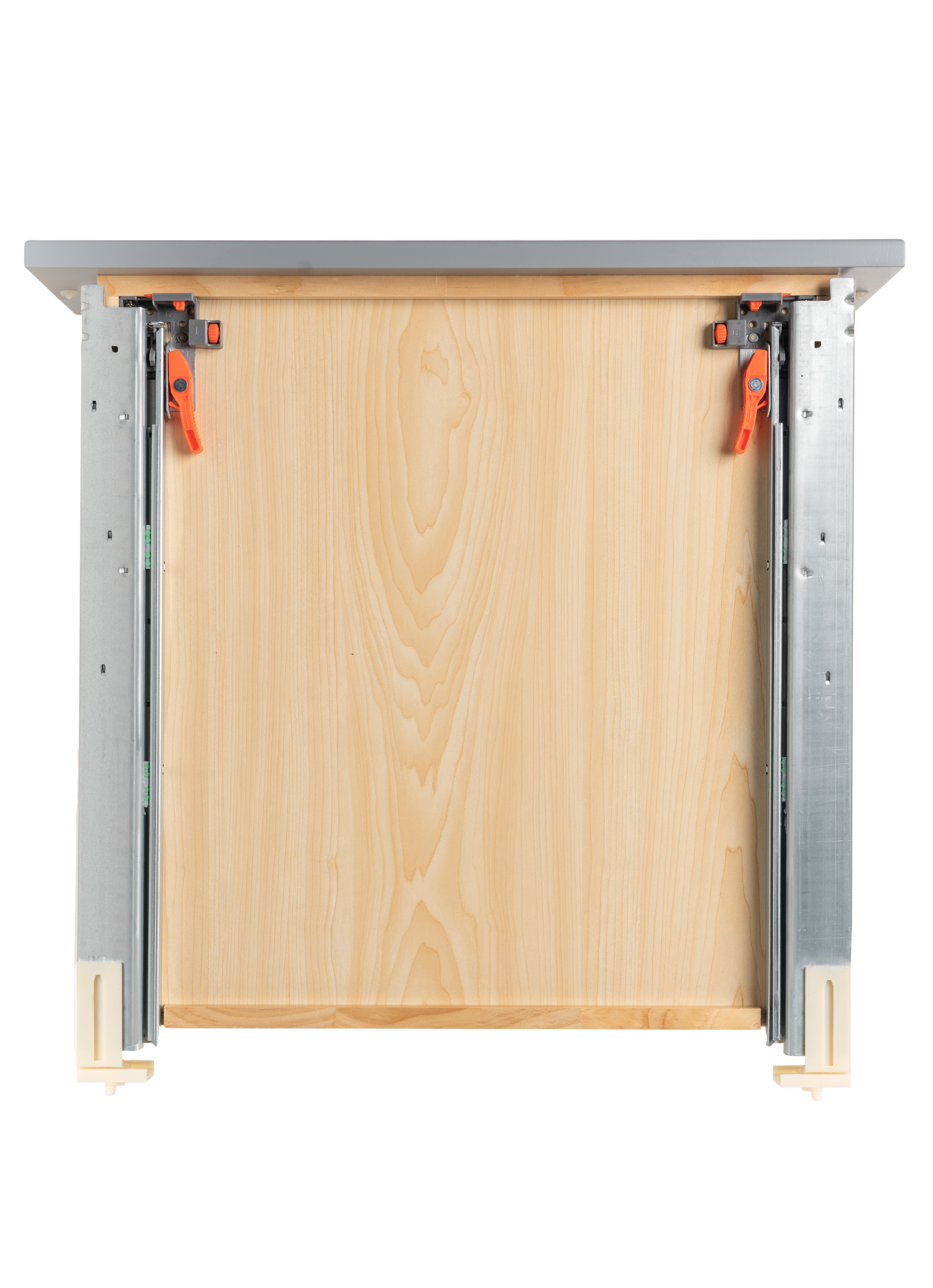 Natural white oak shaker wall oven cabinet 33" RTA kitchen cabinet – angle view