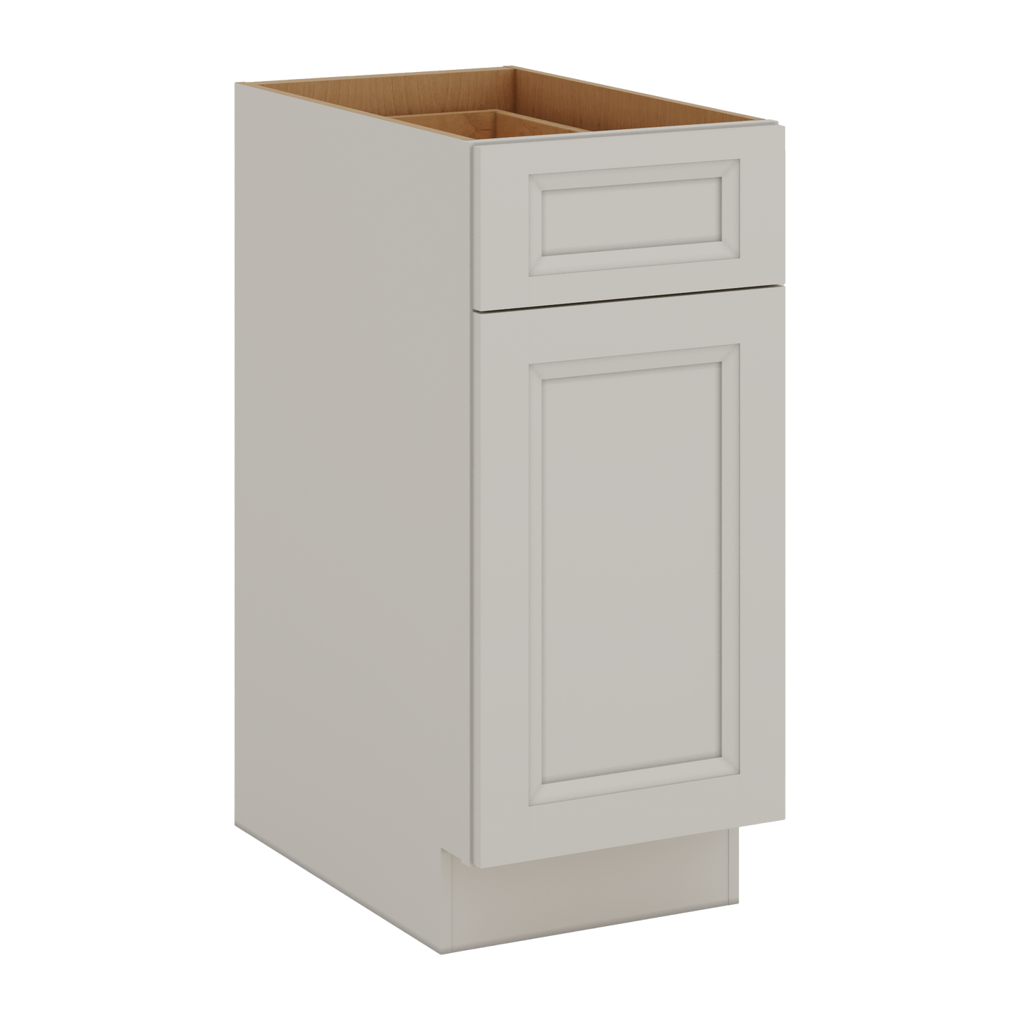 Trash Can Pull Out Base Cabinet 27LGDS Laguna Gray Double Shaker 15" and 18" Wide