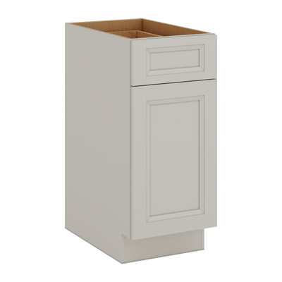 Trash Can Pull Out Base Cabinet 27LGDS Laguna Gray Double Shaker 15" and 18" Wide