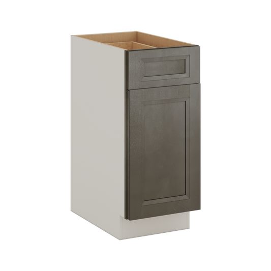 Trash Can Pull Out Base Cabinet Huntington Cinder Double Shaker 15" and 18" Wide