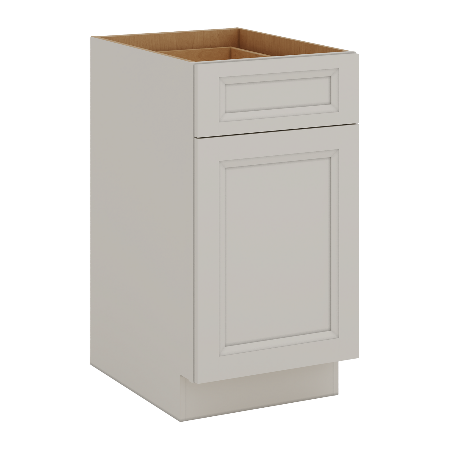 Trash Can Pull Out Base Cabinet 27LGDS Laguna Gray Double Shaker 15" and 18" Wide