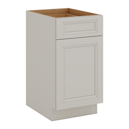 Trash Can Pull Out Base Cabinet 27LGDS Laguna Gray Double Shaker 15" and 18" Wide