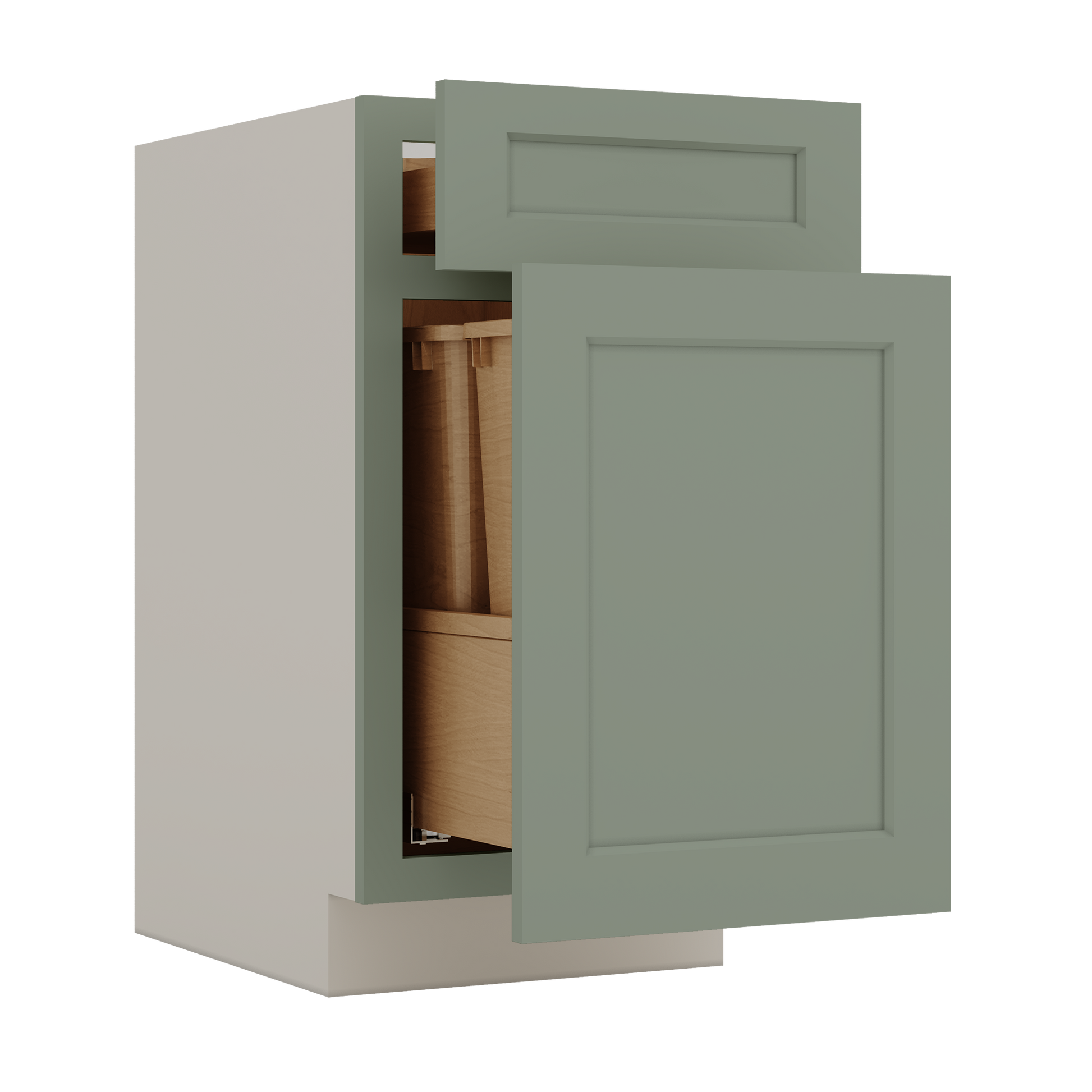 TCK18-2SAge Green Kitchen Cabinets Shaker Overlay Cheap