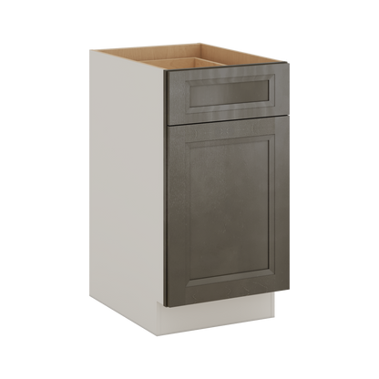 Trash Can Pull Out Base Cabinet Huntington Cinder Double Shaker 15" and 18" Wide