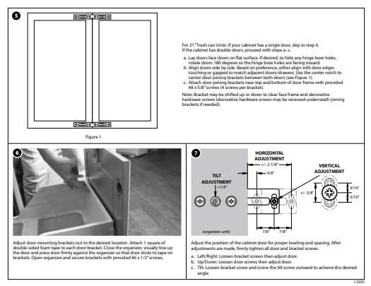 15" Double fits 18" Base 50 Quart Wood Bottom-Mount Soft-close Trashcan Rollout for Door Mounting, Includes Black Cans - Hardware Resources
