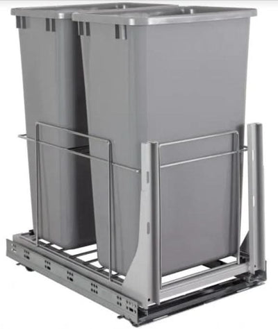 50qt Wire Fits 18" BFHD(15" Opening) Double Trashcan Pullout with Soft-close Slides
