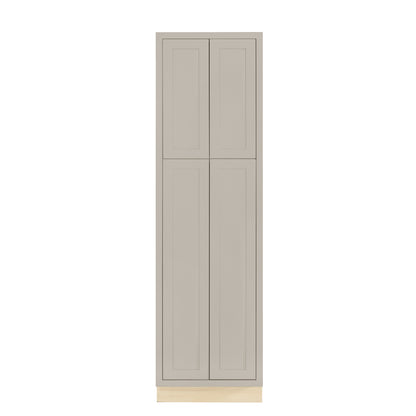 Tuscan Gray 24" x 84" Shaker pantry cabinet, Ready-to-Assemble (RTA) kitchen cabinet with tall pantry storage for kitchen remodels and new home construction.