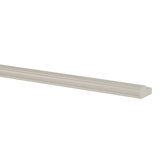 Tuscan Gray light rail molding for Ready-to-Assemble (RTA) kitchen cabinets, decorative trim installed beneath wall cabinets to conceal under-cabinet lighting and create a finished custom appearance for kitchen remodels.