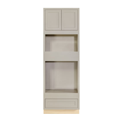 Tuscan Gray 31" x 93" Shaker oven cabinet, Ready-to-Assemble (RTA) tall kitchen cabinet designed for built-in wall ovens in kitchen remodels, custom kitchen designs, and new home construction.