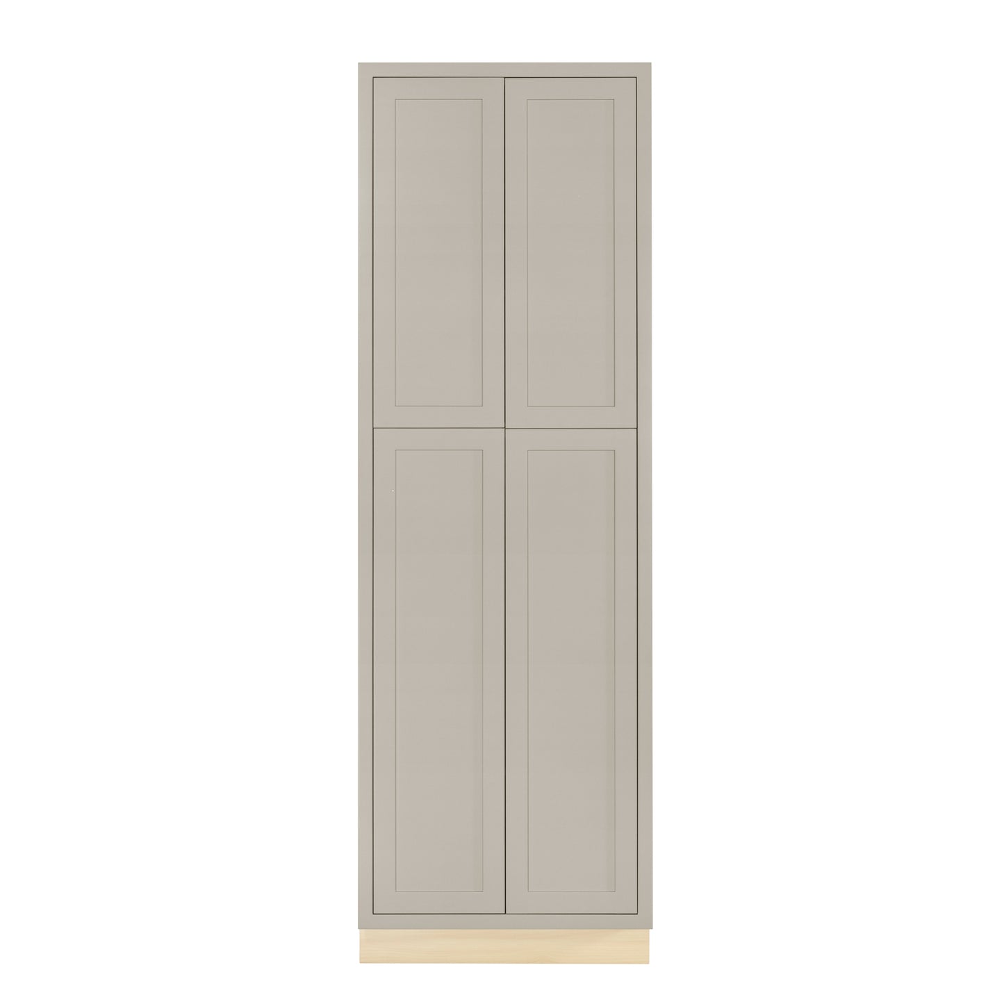 Tuscan Gray 30" x 93" Shaker pantry cabinet, Ready-to-Assemble (RTA) tall kitchen storage cabinet for pantry organization, kitchen remodels, custom kitchen designs, and new home construction.