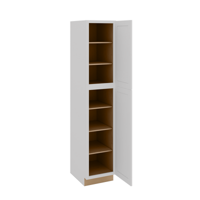 90" Tall | 18", 24", and 30" Widths | Pantry Cabinet | RTA Unassembled |  Premium White Full Overlay