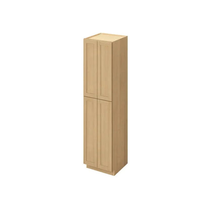 84" Tall Pantry Sandstone Birch  Shaker 1-1/4" Overlay Cabinet Available 18", 24" & 30" Wide