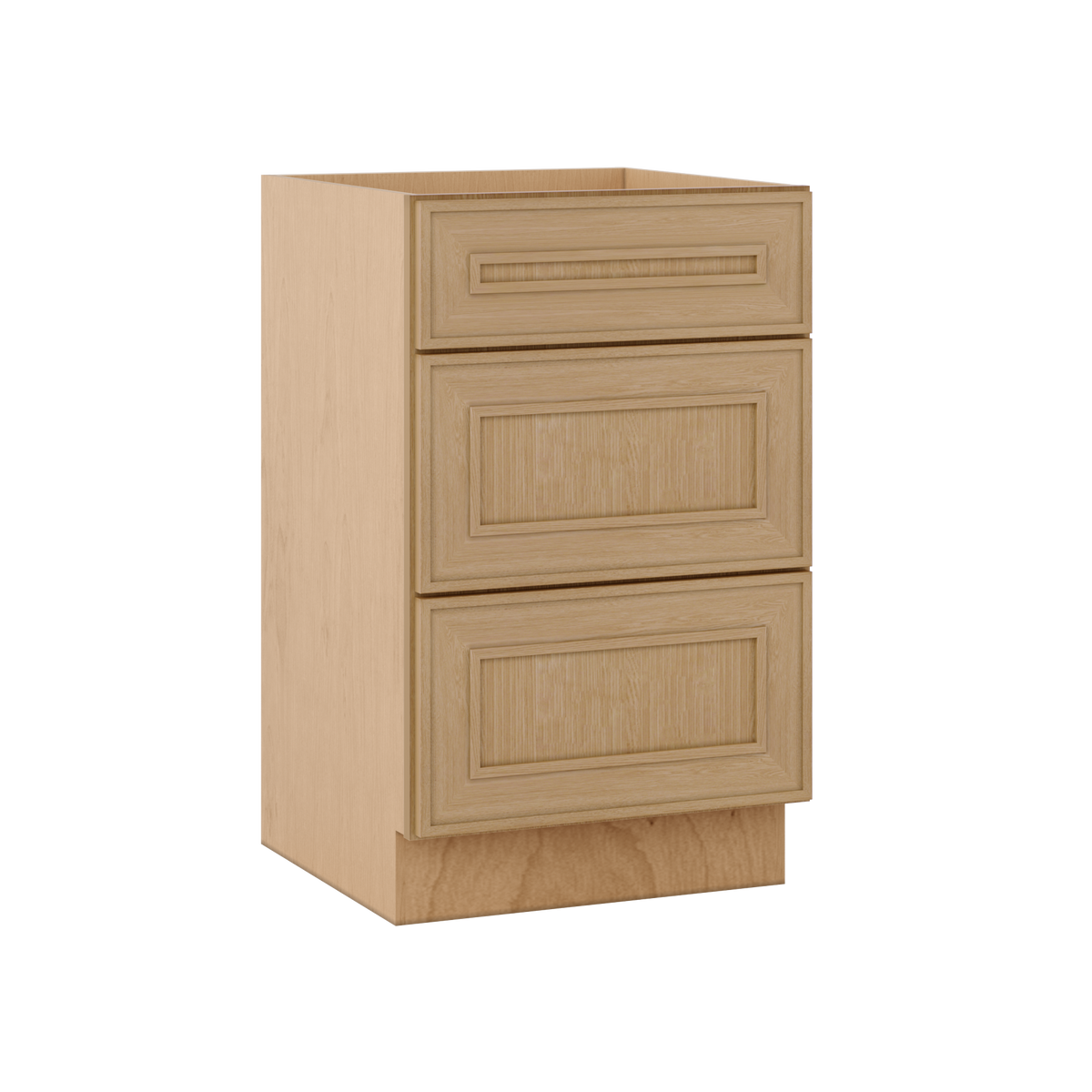 Natural oak elegant craftsman shaker 3-drawer base 12"–21" rta kitchen cabinet – view 7