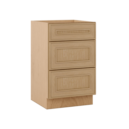Natural oak elegant craftsman shaker 3-drawer base 12"–21" rta kitchen cabinet – view 7