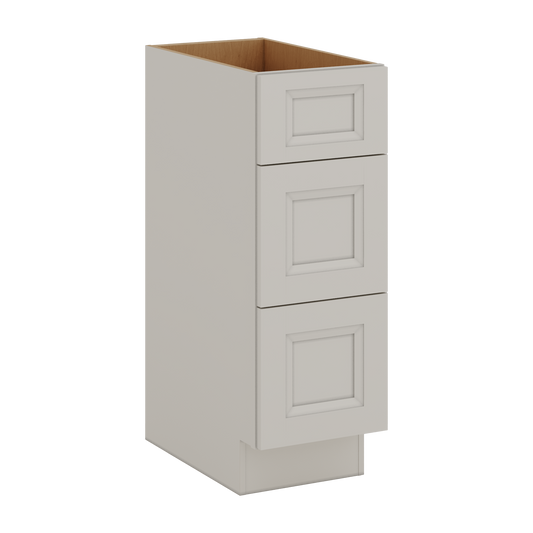 27LGDS Laguna Gray Double Shaker Vanity Drawer Base 12", 15", 18", 21" & 24" - 21" Deep