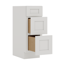 Vanity Drawer Base 12", 15", 18" & 21" White Shaker 1-1/4" Overlay