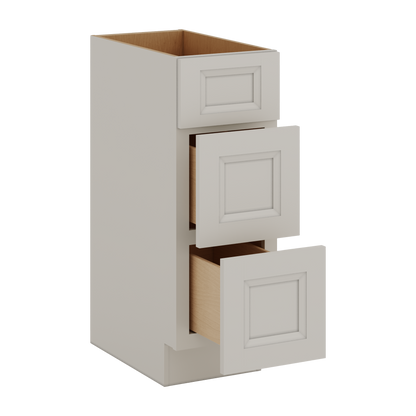 27LGDS Laguna Gray Double Shaker Vanity Drawer Base 12", 15", 18", 21" & 24" - 21" Deep