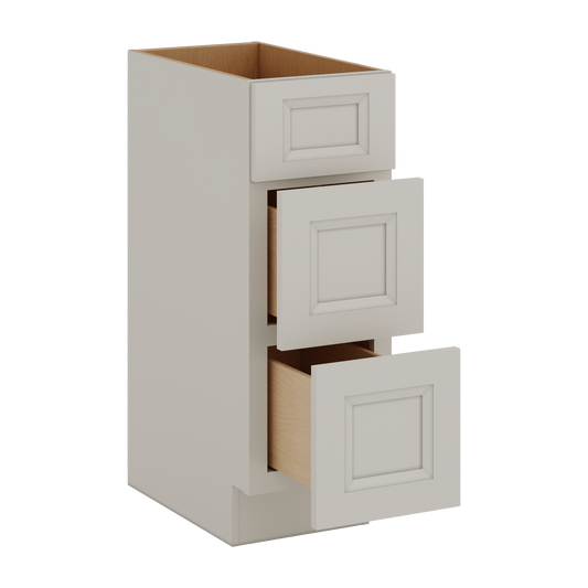 27LGDS Laguna Gray Double Shaker Vanity Drawer Base 12", 15", 18", 21" & 24" - 21" Deep