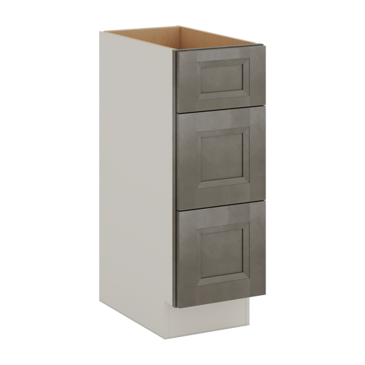 Huntington Cinder Double Shaker Vanity Drawer Base 12", 15", 18", 21" & 24"