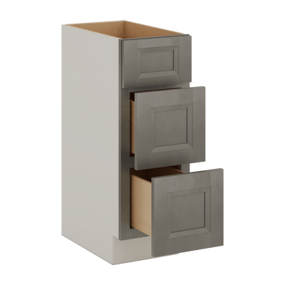 Huntington Cinder Double Shaker Vanity Drawer Base 12", 15", 18" & 21"