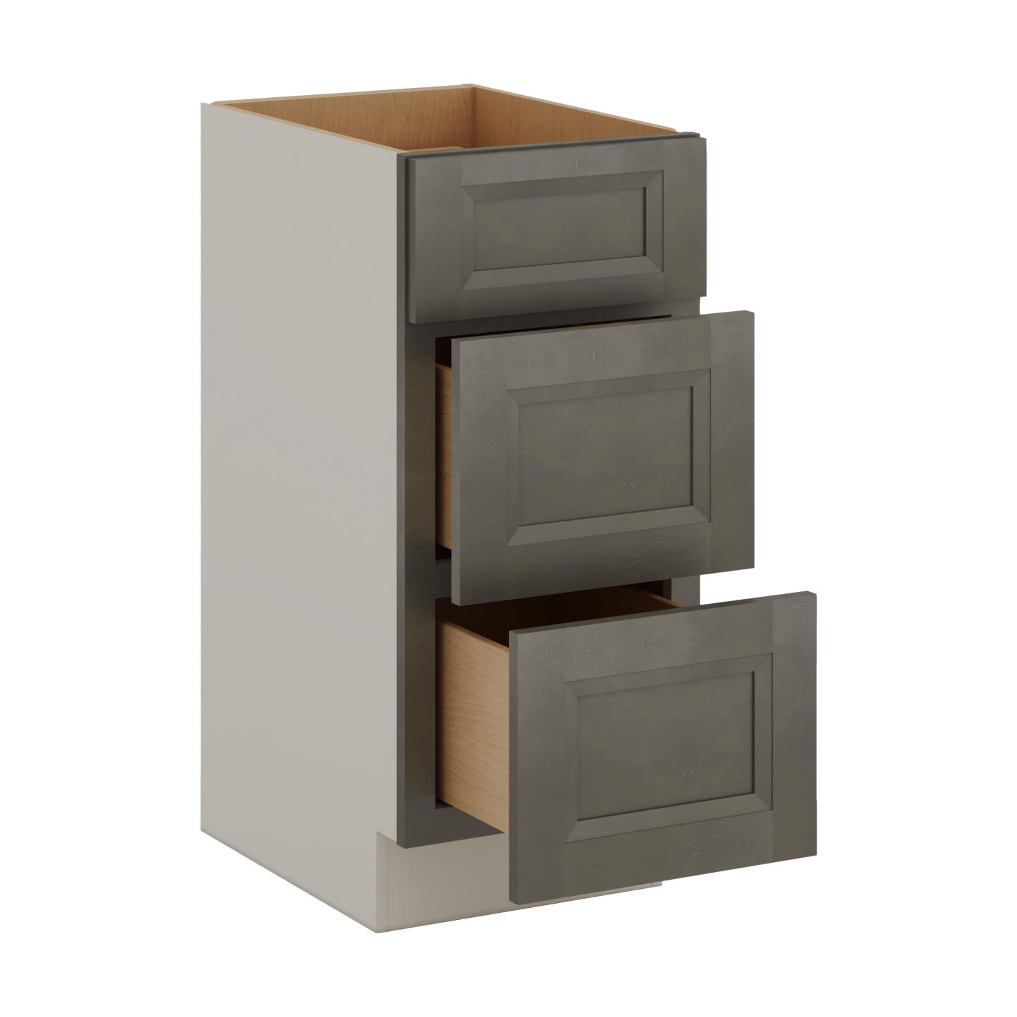 Huntington Cinder Double Shaker Vanity Drawer Base 12", 15", 18", 21" & 24"