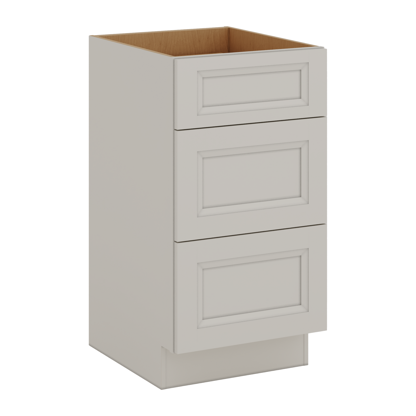 27LGDS Laguna Gray Double Shaker Vanity Drawer Base 12", 15", 18", 21" & 24" - 21" Deep