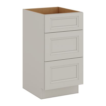 27LGDS Laguna Gray Double Shaker Vanity Drawer Base 12", 15", 18", 21" & 24" - 21" Deep