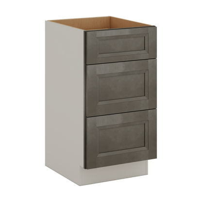Huntington Cinder Double Shaker Vanity Drawer Base 12", 15", 18", 21" & 24"