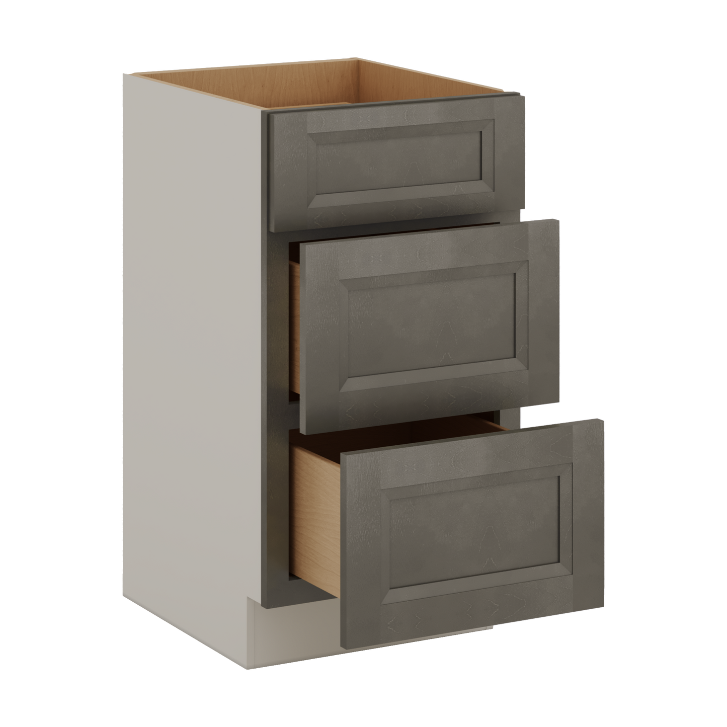 Huntington Cinder Double Shaker Vanity Drawer Base 12", 15", 18", 21" & 24"