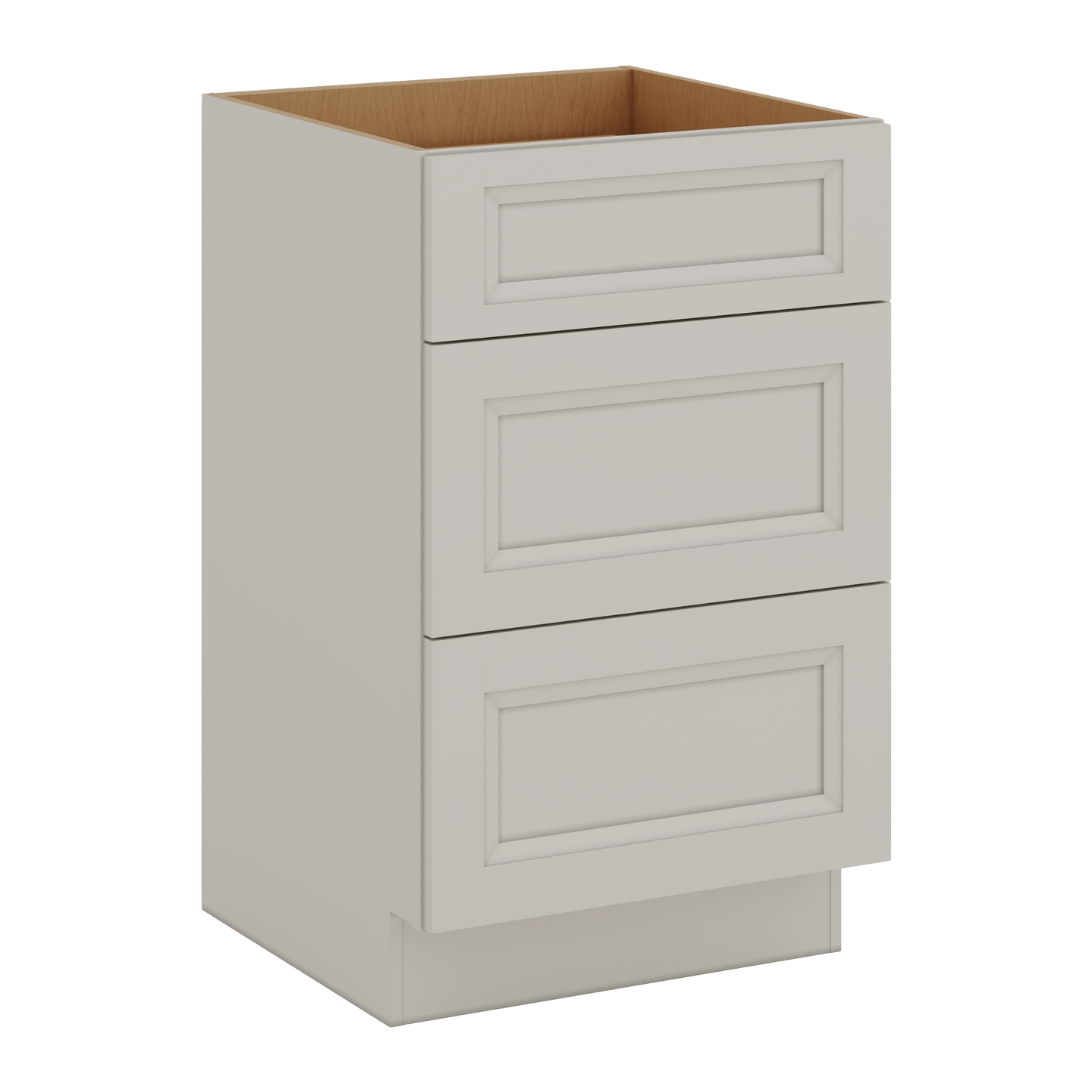 27LGDS Laguna Gray Double Shaker Vanity Drawer Base 12", 15", 18", 21" & 24" - 21" Deep