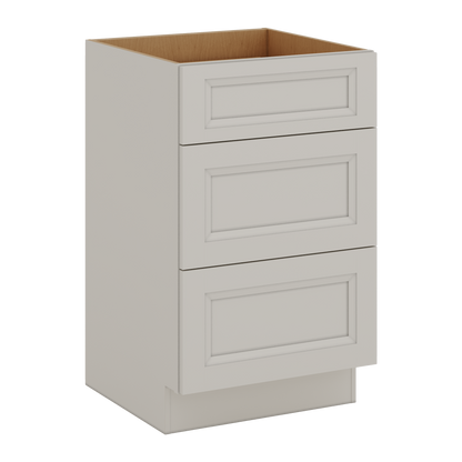 27LGDS Laguna Gray Double Shaker Vanity Drawer Base 12", 15", 18", 21" & 24" - 21" Deep