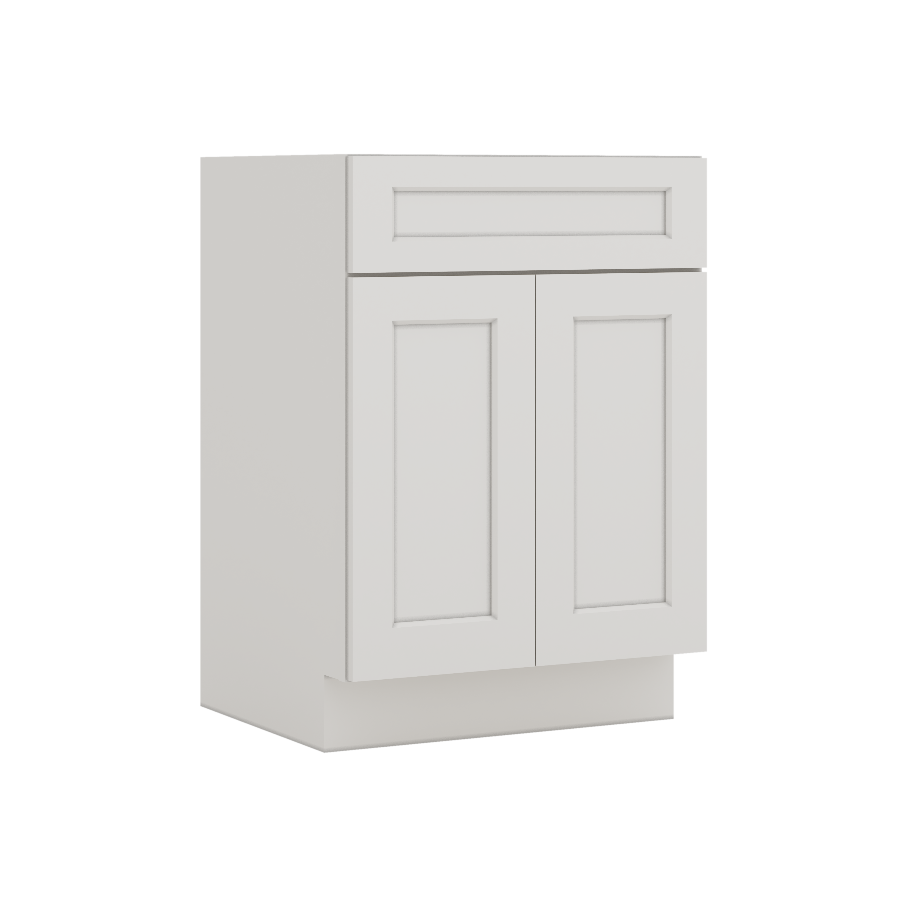 Vanity ICE White Shaker 1-1/4" Overlay CWS/CWB