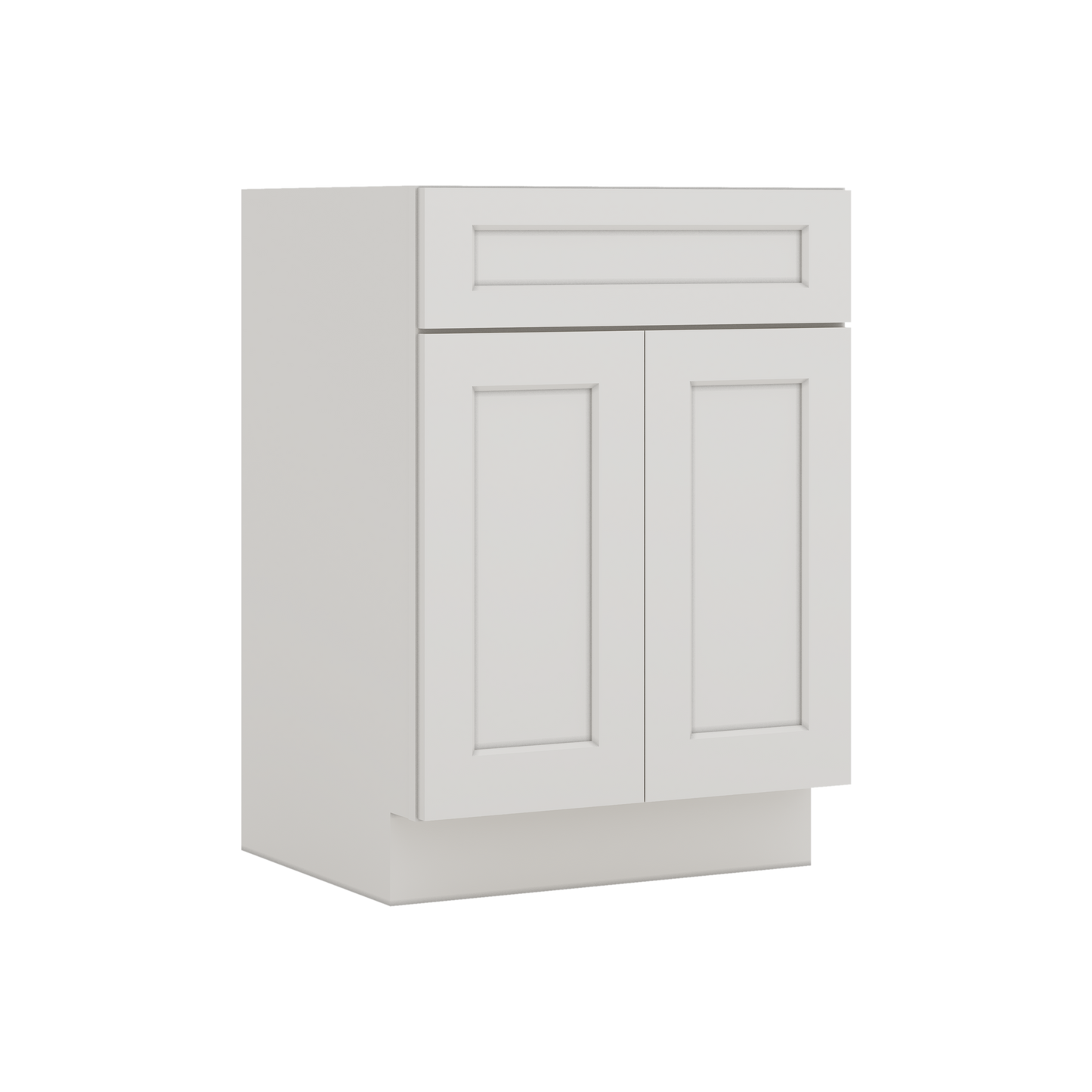 Vanity ICE White Shaker 1-1/4" Overlay CWS/CWB