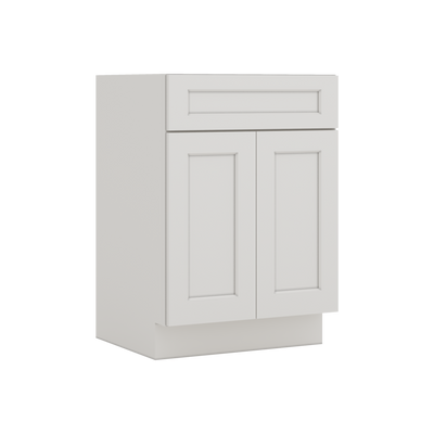 Vanity 2WS White Shaker 1-1/4" Overlay