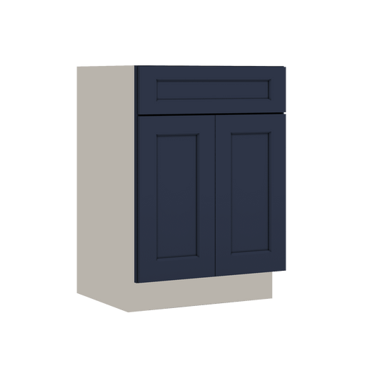 Vanity Sink Base 24", 27", 30" & 36" NB29 Naval Blue Shaker 1-1/4" Overlay
