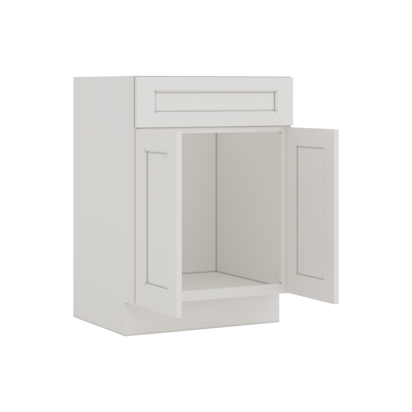 Vanity ICE White Shaker 1-1/4" Overlay CWS/CWB