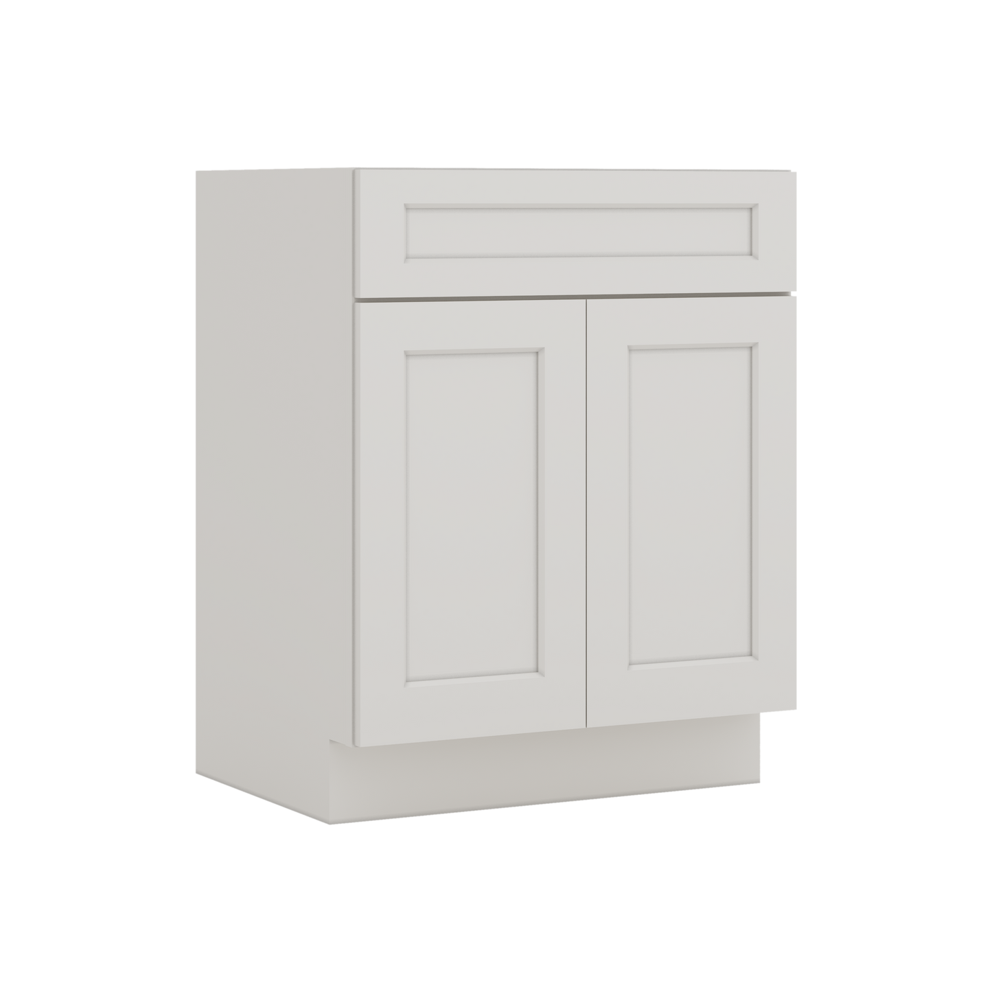 Vanity ICE White Shaker 1-1/4" Overlay CWS/CWB