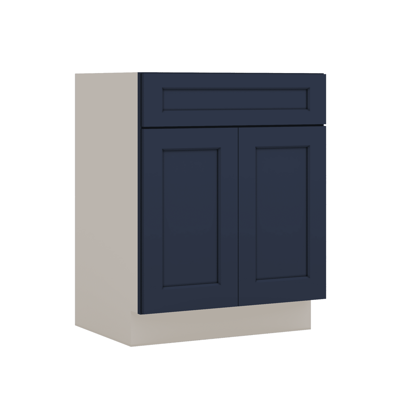 Vanity Sink Base 24", 27", 30" & 36" NB29 Naval Blue Shaker 1-1/4" Overlay