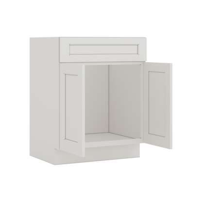 Vanity ICE White Shaker 1-1/4" Overlay CWS/CWB