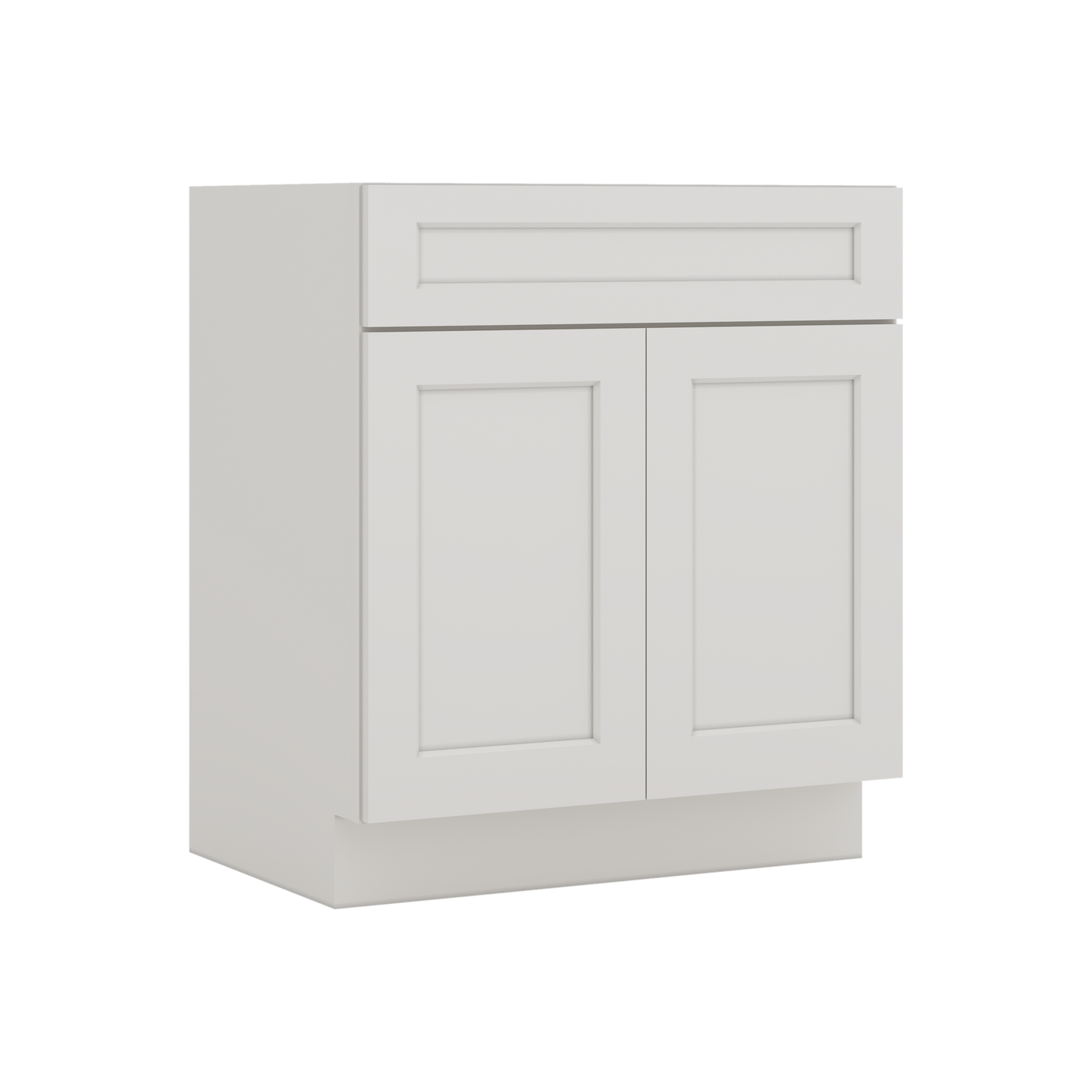 Vanity ICE White Shaker 1-1/4" Overlay CWS/CWB
