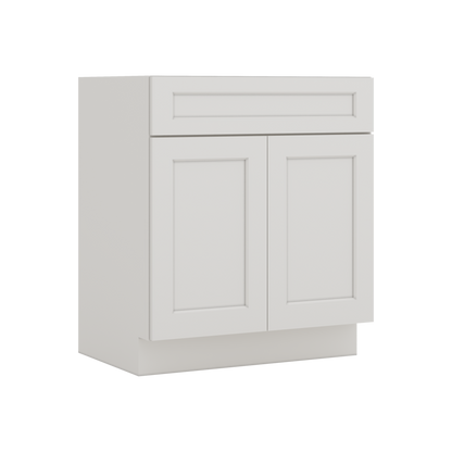 Vanity ICE White Shaker 1-1/4" Overlay CWS/CWB