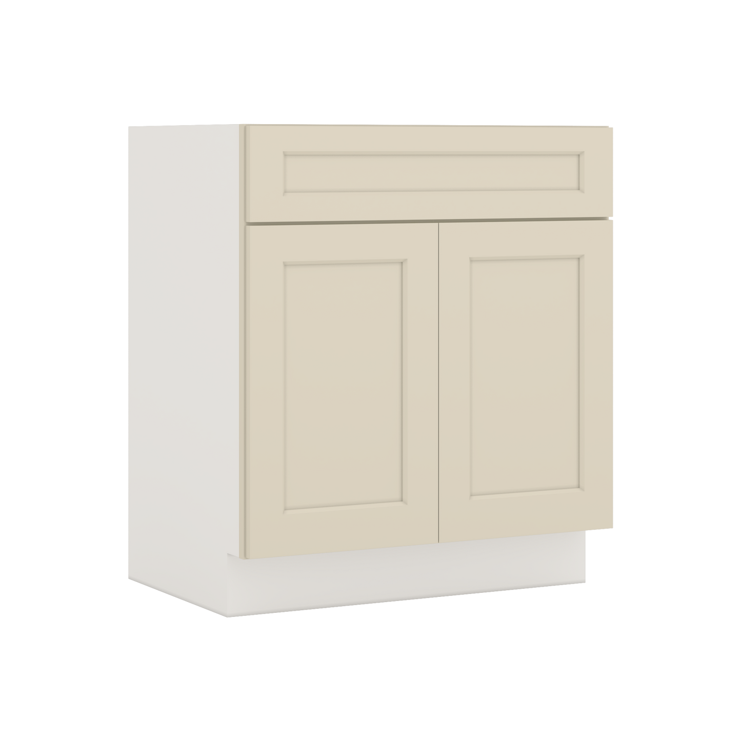 Manhattan Cream Shaker sink base bathroom vanity cabinet 24," 27", 30" & 36" RTA