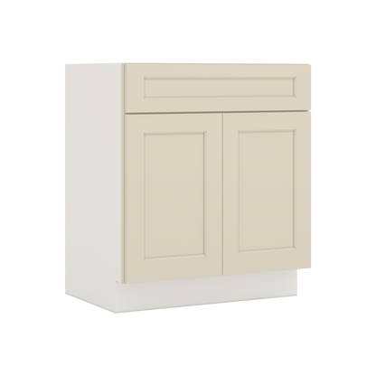 Manhattan Cream Shaker sink base bathroom vanity cabinet 24," 27", 30" & 36" RTA
