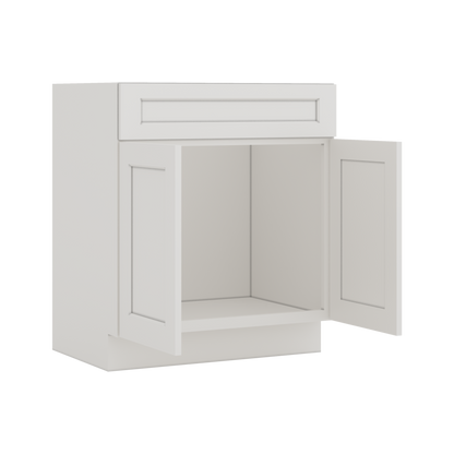 Vanity ICE White Shaker 1-1/4" Overlay CWS/CWB