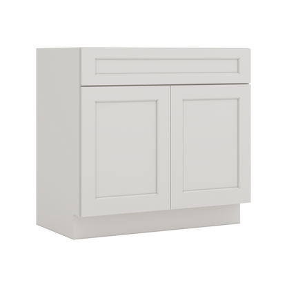 Vanity ICE White Shaker 1-1/4" Overlay CWS/CWB