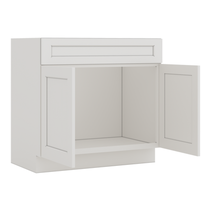 Vanity ICE White Shaker 1-1/4" Overlay CWS/CWB