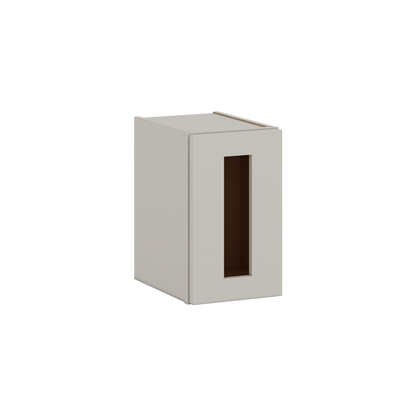 15" Tall 27LGDS Laguna Gray Double Shaker Stackable Glass Ready Wall Cabinet - Single Door 9", 12", 15", 18" & 21" Wide