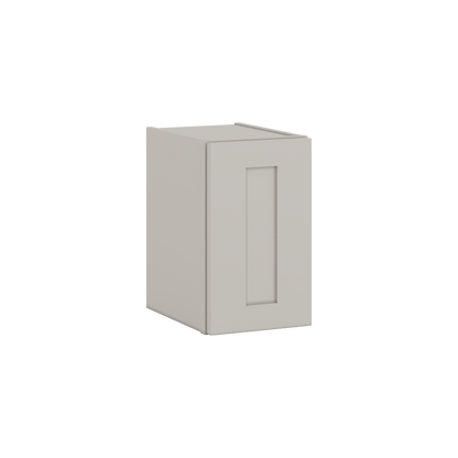 15" Tall 27LGDS Laguna Gray Double Shaker Stackable Wall Cabinet - Single Door 9", 12", 15", 18" & 21" Wide